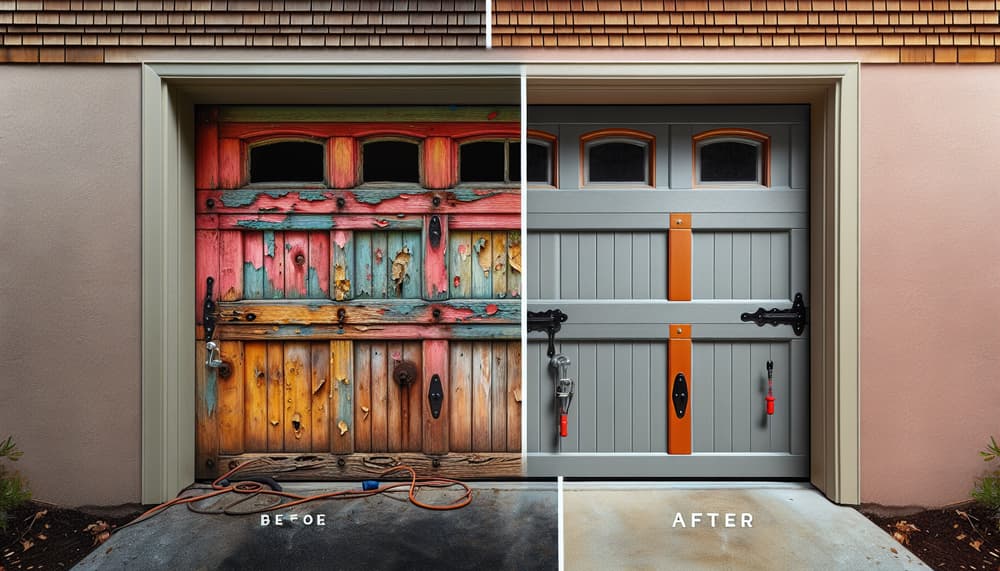 Garage door work in Wellesley