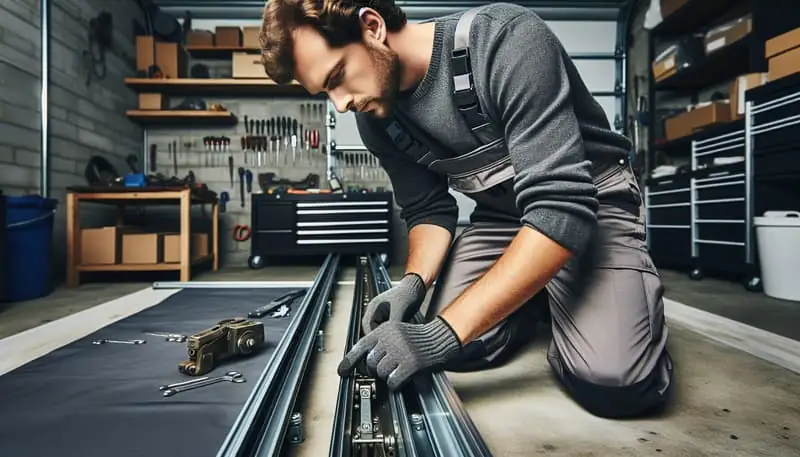 Garage Door Track Repair in Wellesley