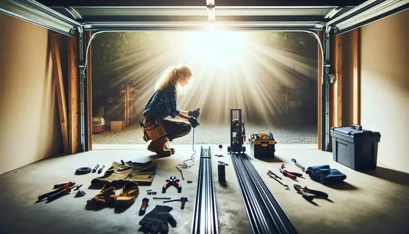 Garage Door Track Repair — Weston